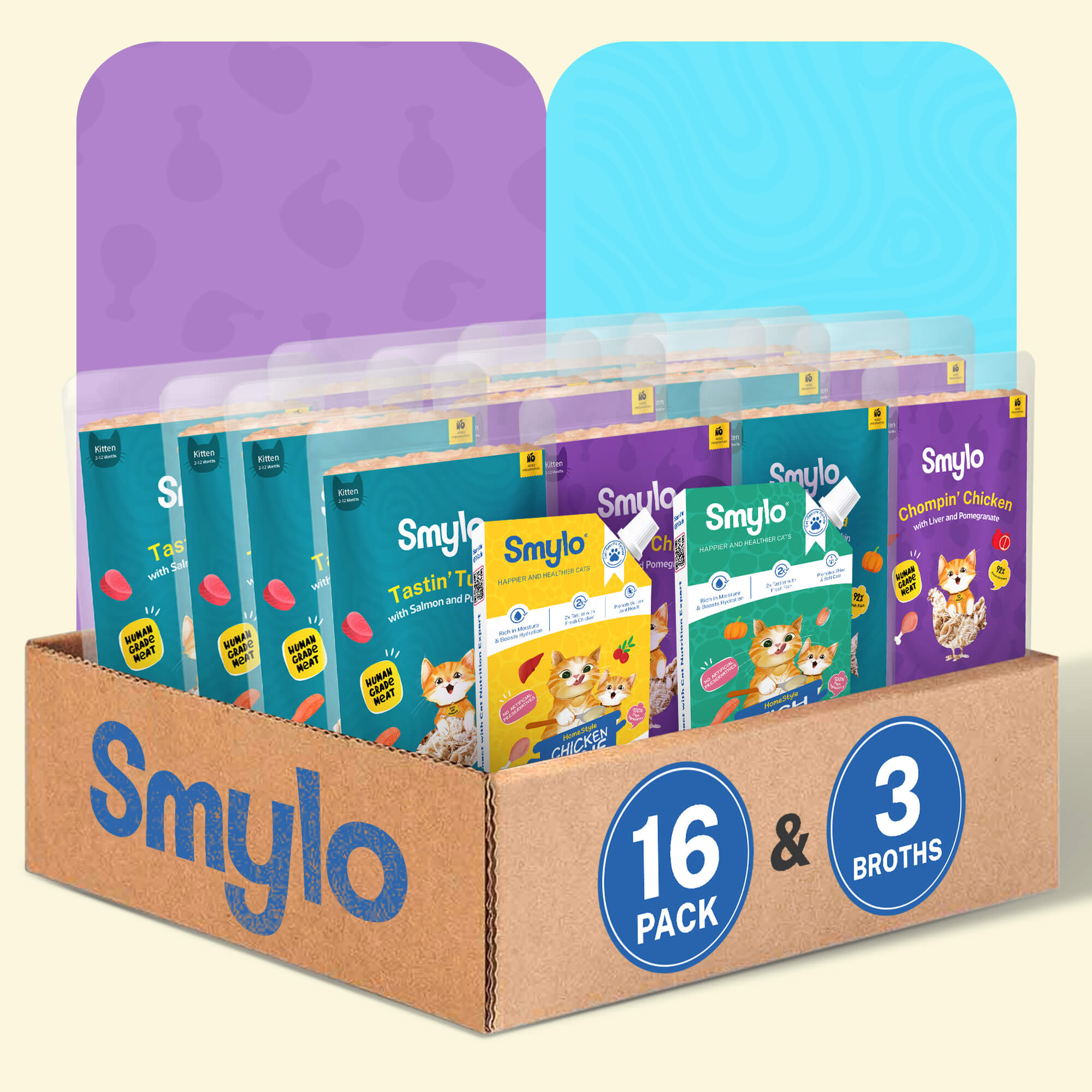 BYOB - Pack of 16 Food + 3 Broths