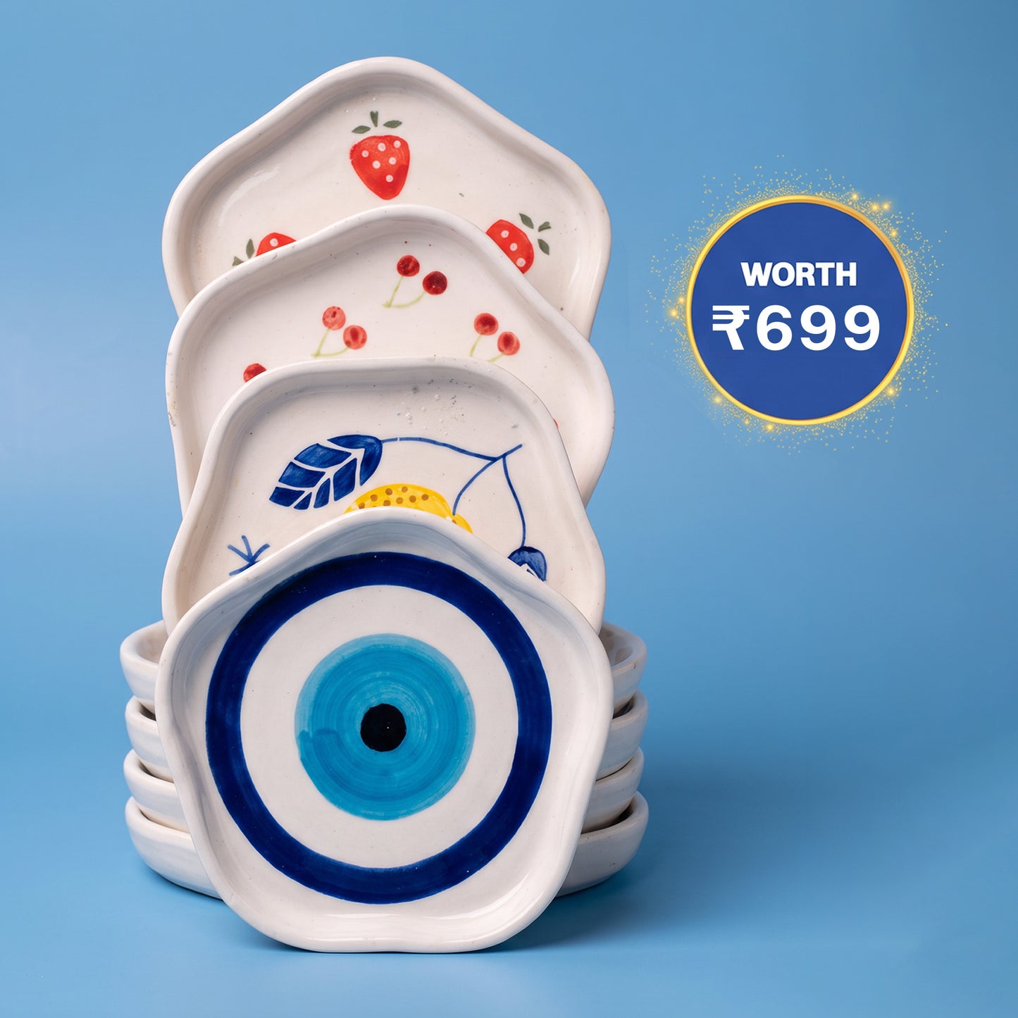 Smylo Ceramic Plates | Free Special Rakhi Gift