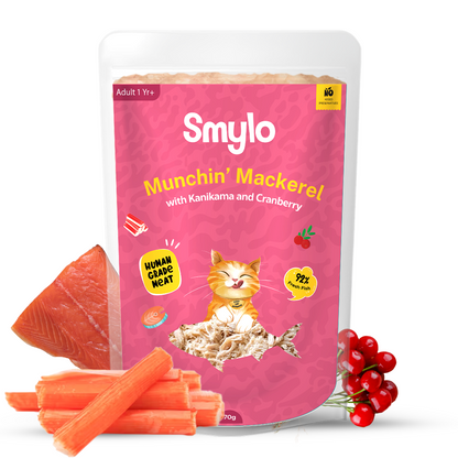 Munchin’ Mackerel with Kanikama & Cranberry (Adult)