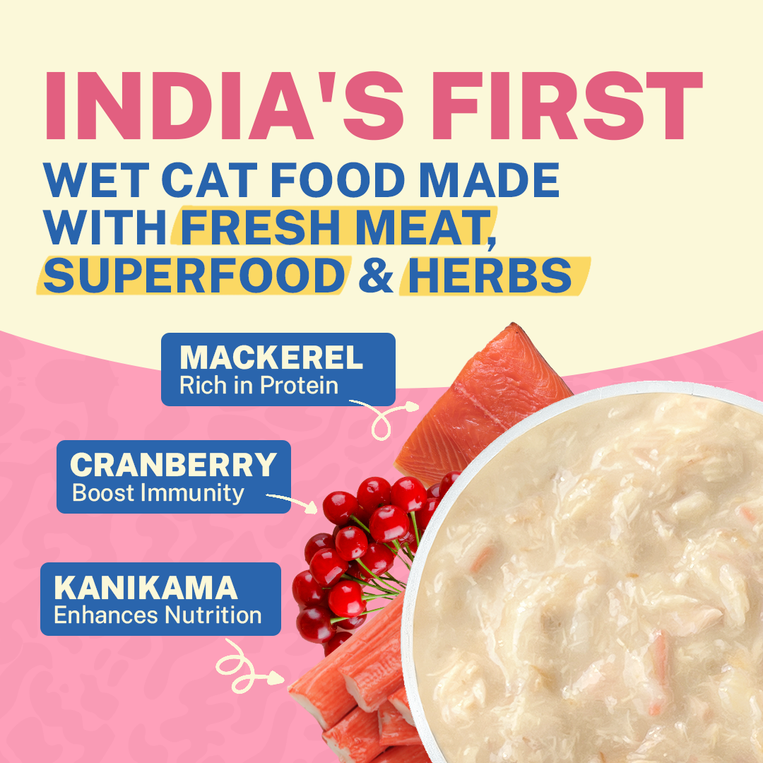 Munchin’ Mackerel with Kanikama & Cranberry (Adult)