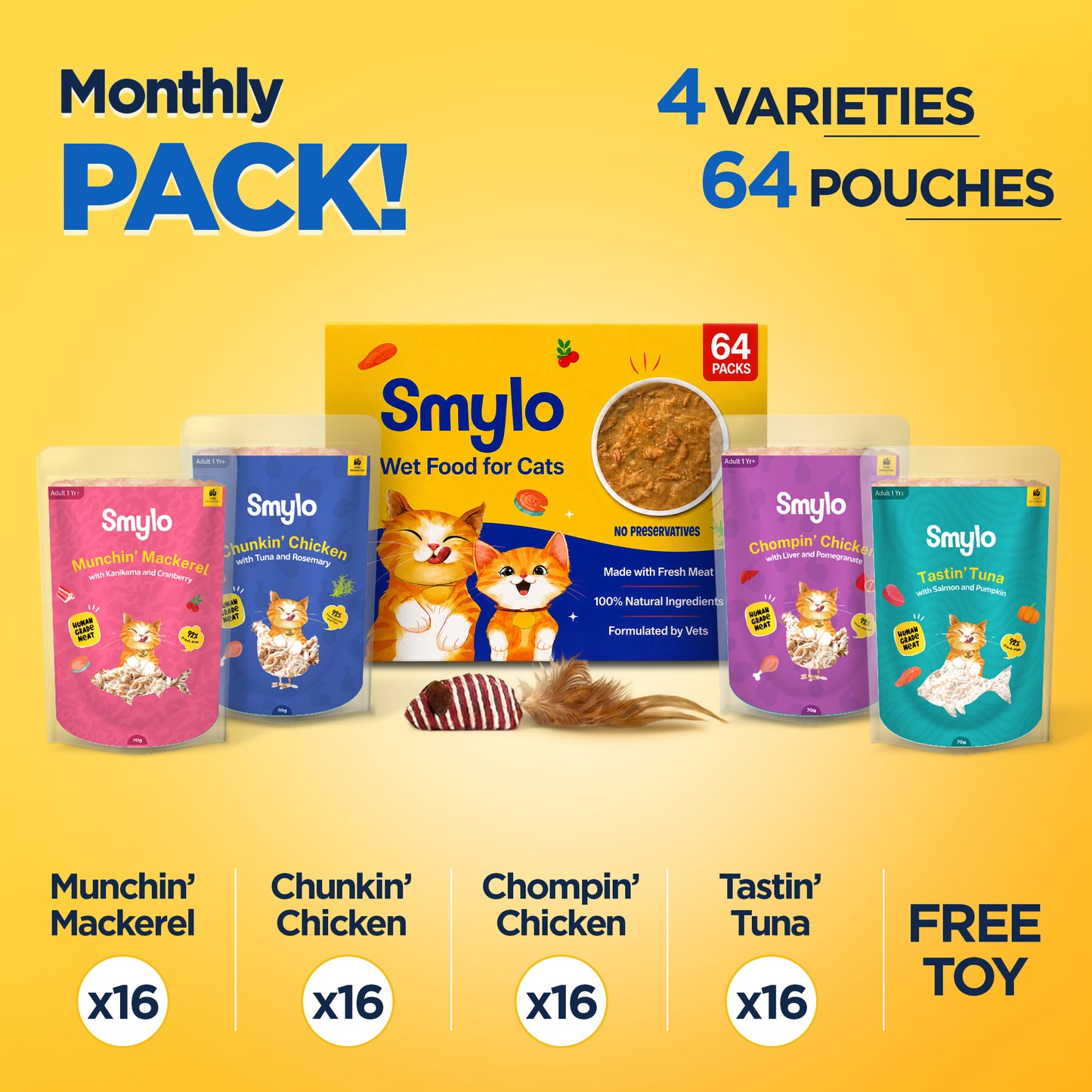 Smylo Adult Combo Pack of 64